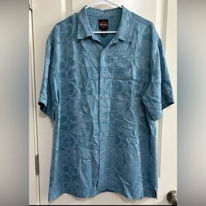 Harley-Davidson Men's Casual Blue Button Down Rayon Shirt Size XL